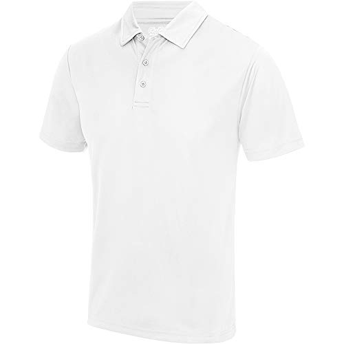 Just Cool Herren Polo-Shirt Sports (4XL) (Schneeweiß) von JUST COOL