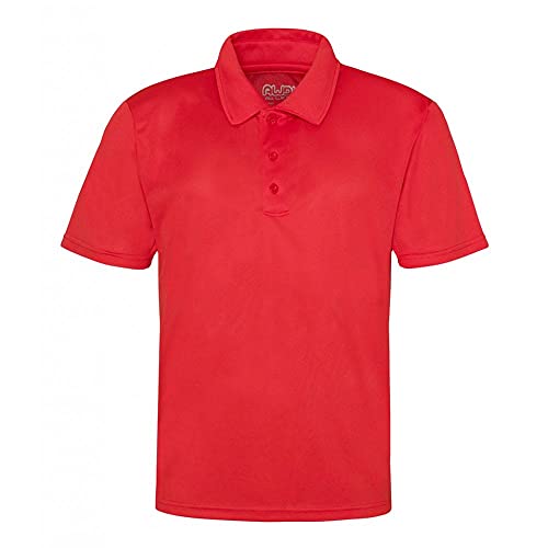 Just Cool Herren Polo-Shirt Sports L,Feuerrot von Just Cool