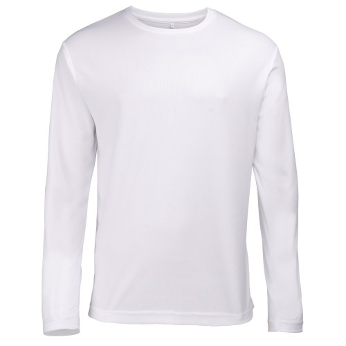 Just Cool Herren T-Shirt Langarm Cool Performance M,White von Just Cool