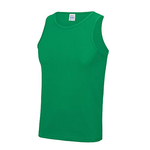 Just Cool - Unifarbenes Tanktop - Herren, Kelly Grün, Large von Just Cool