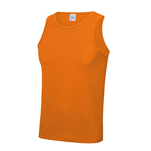 Just Cool - Unifarbenes Tanktop - Herren, Orange, Large von Just Cool