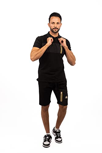 JUST EMPORIO Herren Trainingsanzug-Set für Erwachsene Überlebensset, Schwarz von Just Emporio