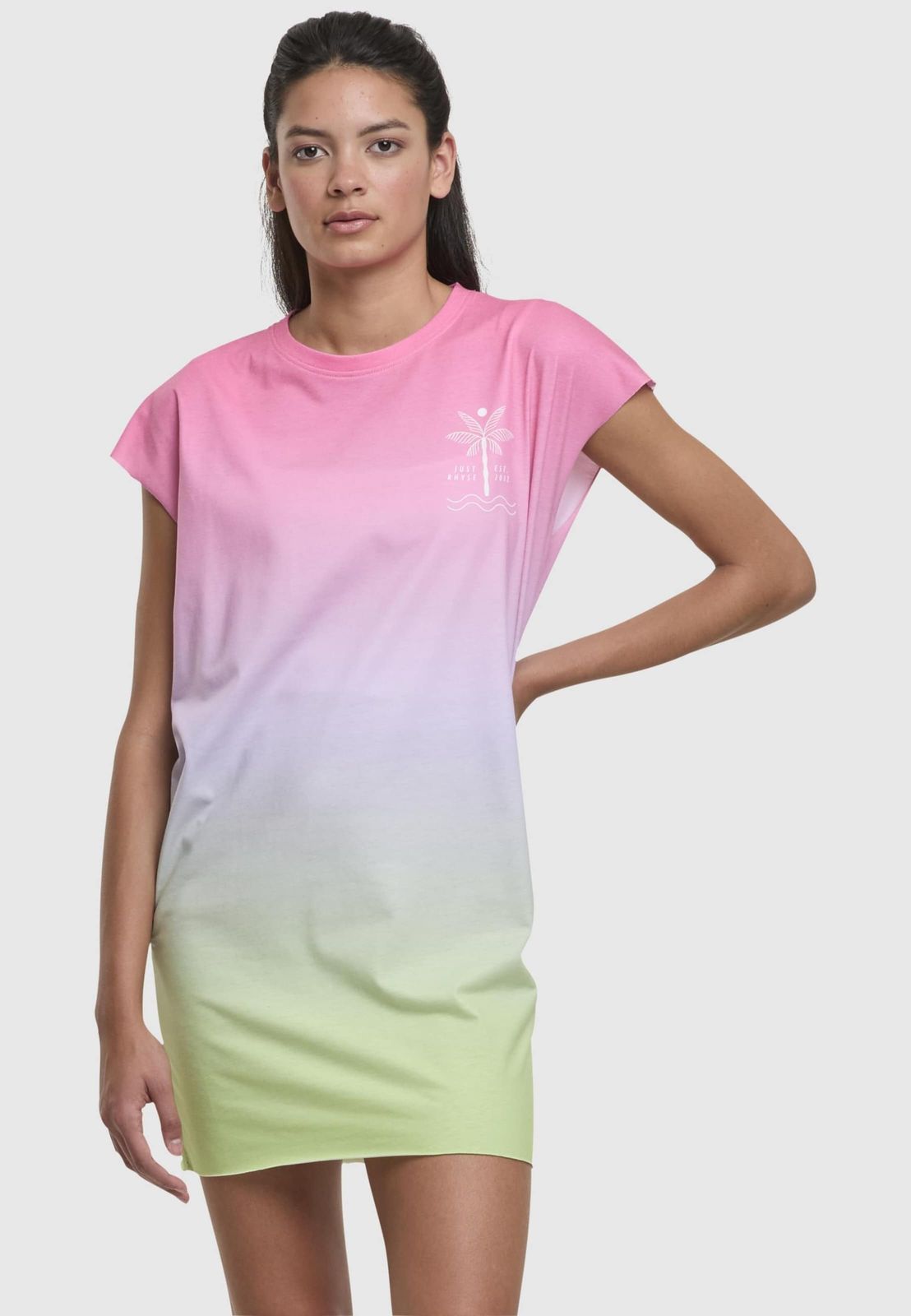 leichtes Just Rhyse Damen Kleid Rosa-Violett-Grün von JUST RHYSE