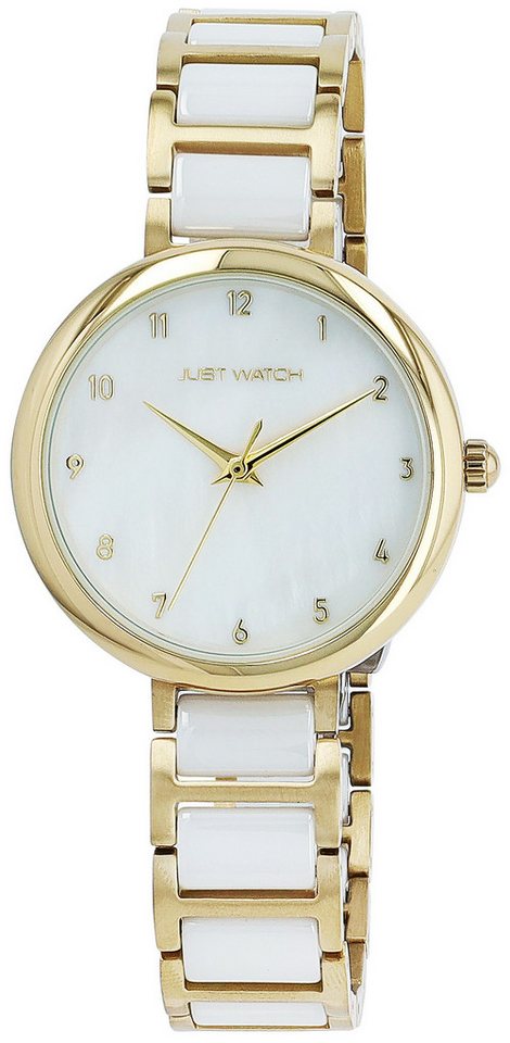 JUST WATCH Quarzuhr JW10252 Mit Edelstahl-Keramikband, D 33 mm, 5 ATM, versch. Farben von JUST WATCH