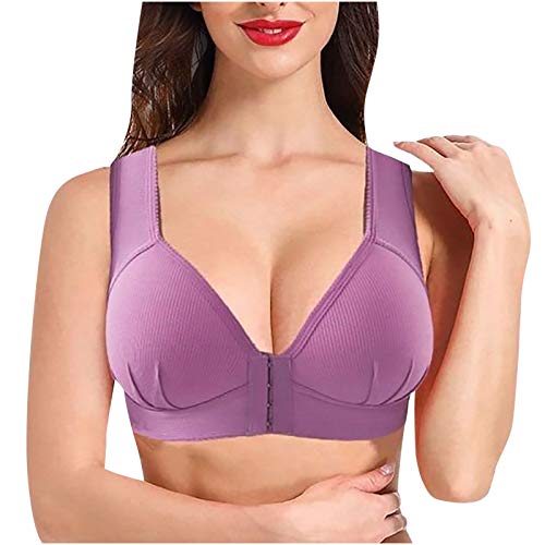 JUST BH Ohne Bügel mit Vorderverschluss,Push Up Damen BHs,Starker Halt Bustier,Gefüttert Polster von JUST