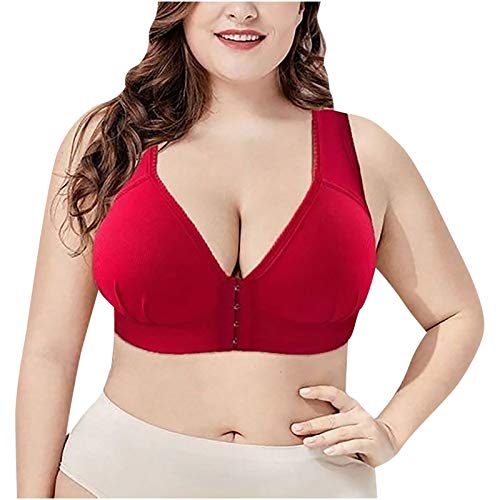 JUST BH Ohne Bügel mit Vorderverschluss,Push Up Damen BHs,Starker Halt Bustier,Gefüttert Polster von JUST