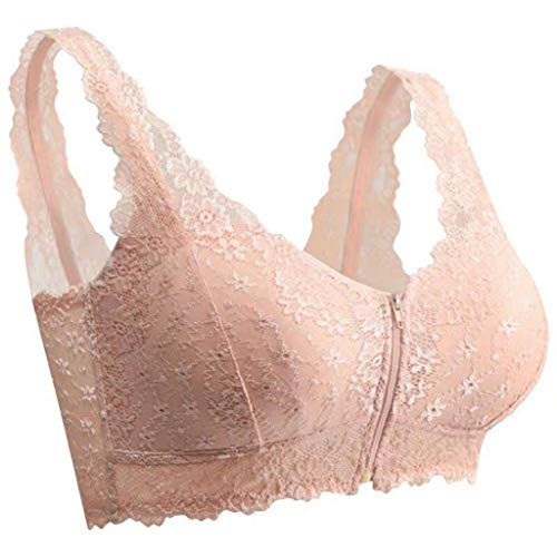 JUST Damen Push Up BHs Ohne Buegel,BHs mit Vorderverschluss,Nahtlos Bustier,Sport BHs,Gepolstert Underhemd,Lacy Tops Gepolstert von JUST