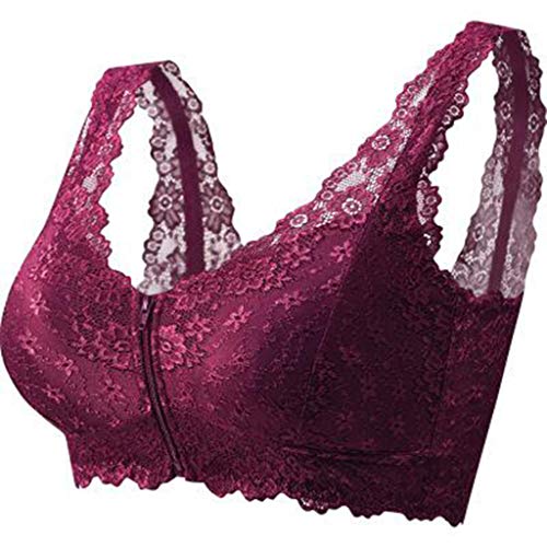 JUST Damen Push Up BHs Ohne Buegel,BHs mit Vorderverschluss,Nahtlos Bustier,Sport BHs,Gepolstert Underhemd,Lacy Tops Gepolstert von JUST