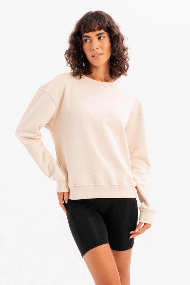 JUSTEVER Kapuzenpullover Damen-Sweatshirt-Trainingsoberteil mit Rundhalsausschnitt und Basic-Pa von JUSTEVER