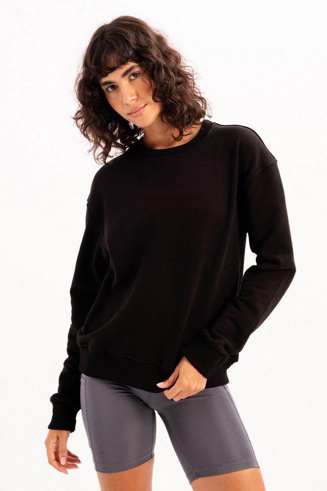 JUSTEVER Kapuzenpullover Damen-Sweatshirt-Trainingsoberteil mit Rundhalsausschnitt und Basic-Pa von JUSTEVER