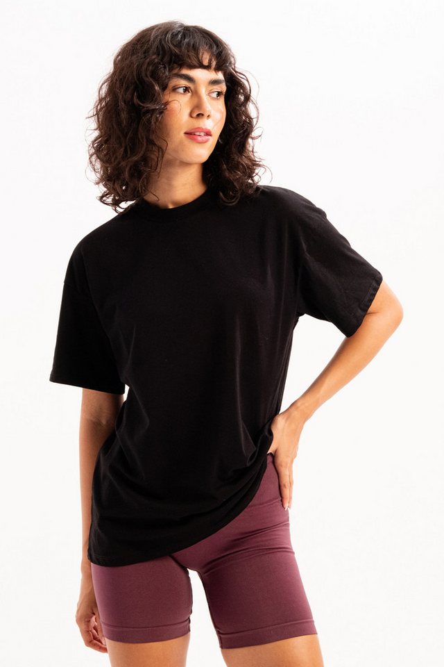 JUSTEVER T-Shirt Damen-T-Shirt mit Rundhalsausschnitt, 100 % Baumwolle, Oversize von JUSTEVER