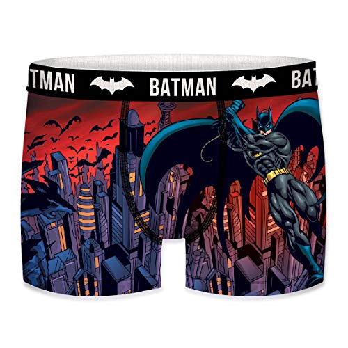 Justice League DC Comics Herren Boxershorts Gerechtigkeitsliga - 9X TOP Batman/Superman/Flash Design's in S/M/L/XL/XXL (M/5/48, Batman Fly) von JUSTICE LEAGUE