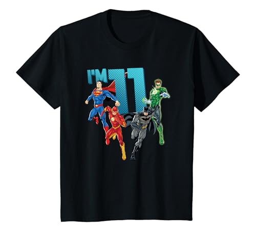 Kinder Justice League 11th Birthday Super Heroes I'm 11 T-Shirt von JUSTICE LEAGUE