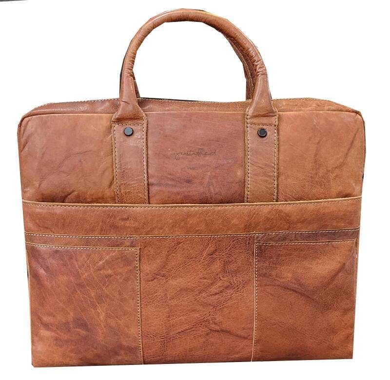 JUSTIFIED - Business NIKA Schultertasche Cognac Braun von JUSTIFIED