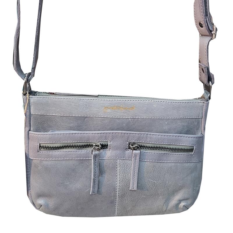 JUSTIFIED - leather bags Penelope Schultertasche S Antracite Grau von JUSTIFIED