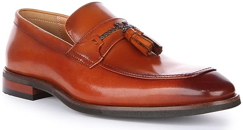 JUSTINREESS ENGLAND Albie Herren Leder Slip On Schuhe Smart Quaste Design, braun, 40 2/3 EU JUSTINREESS ENGLAND Albie Herren Leder Slip On Schuhe Smart Quaste Design, braun, 40 2/3 EU von JUSTINREESS ENGLAND