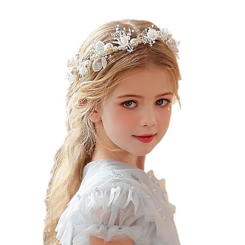 JUSTUNX Braut Hut Perle Haar Vines Gold Wedding Hair Piece Haarschmuck für Frauen und Mädchen von JUSTUSNX