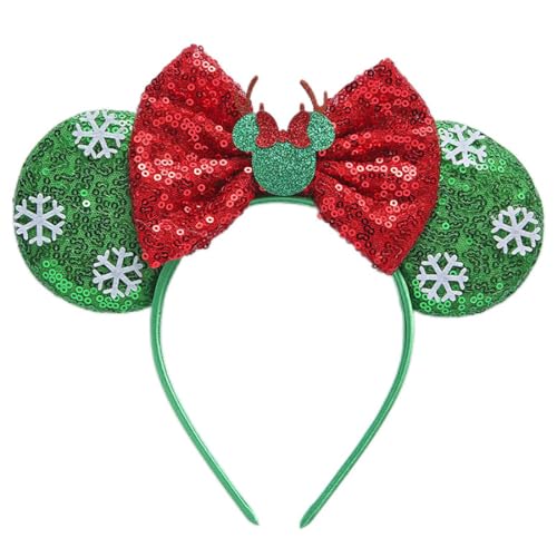 JUSTUNX Christmas Headband Pailletten Schmetterling Krawatte Haarband Weihnachten Party Zubehör für Frauen Mädchen (B) von JUSTUSNX