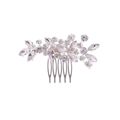 JUSTUSNX Braut Hochzeit Kopfschmuck Braut Haarkamm Hochzeit Haarteil Braut Haarspange Kristall Haarschmuck für Frauen und Mädchen von JUSTUSNX