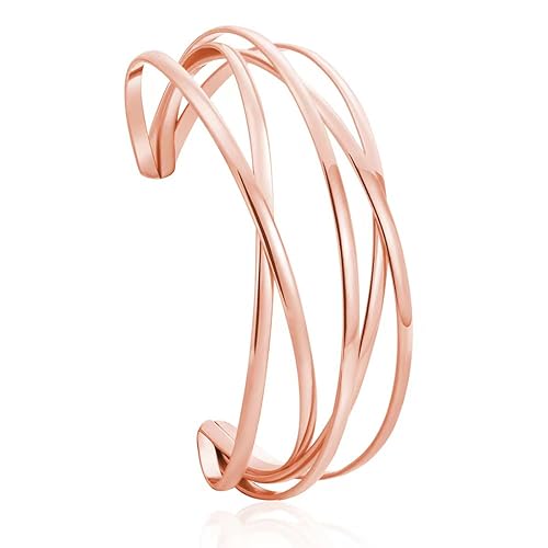 JUSTUSNX Legierung Armreif, einfache Öffnung Kreuz Armband, Schmuck geeignet für Mädchen und Damen (B) von JUSTUSNX