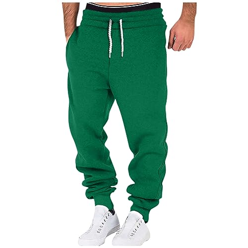 JUTOO Cargo Hosen Herren, Casuel-Slim Fit, Tiefen Eingriffstaschen, Tunnelzug Und Feuchtigkeitsmanagement. Für Joggen, Fitness, Yoga Oder Training Im Freien. Komfortabel Jogginghose (L, Green) von JUTOO