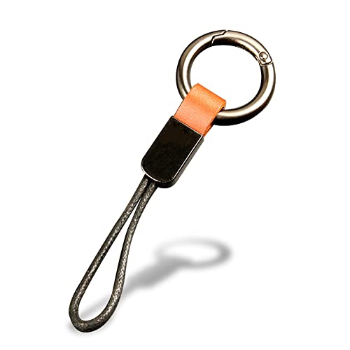 JUVEL Schlüsselband Key Chain short- Schlüsselring Schlüsselanhänger Zusatzringe für kleine Schlüssel Ideal für Auto, Motorrad, Fahrrad und Haus-Schlüssel (Orange) von JUVEL