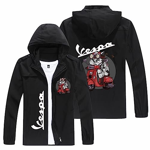 JUVENIL Hoodie V.e.s.p.a Jacke Herren mit Kapuze in Bekleidung,Zip Sweatjacke Hoodie Slim Fit,Wandern Laufen Outdoor-Sportarten Kapuzenjacke-Black||L von JUVENIL