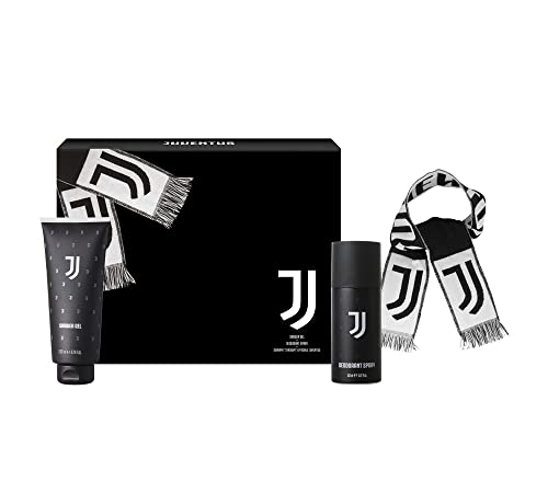 JUVENTUS | Geschenkbox für Herren, Deodorant 150 ml + Duschschaum 200 ml + Schal von JUVENTUS