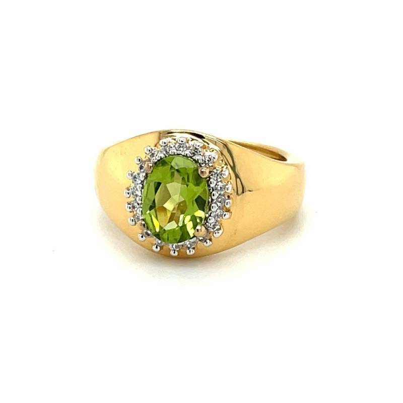 Ring Mit Peridot & Zirkonias in Silber 925 von JUWEL1DE