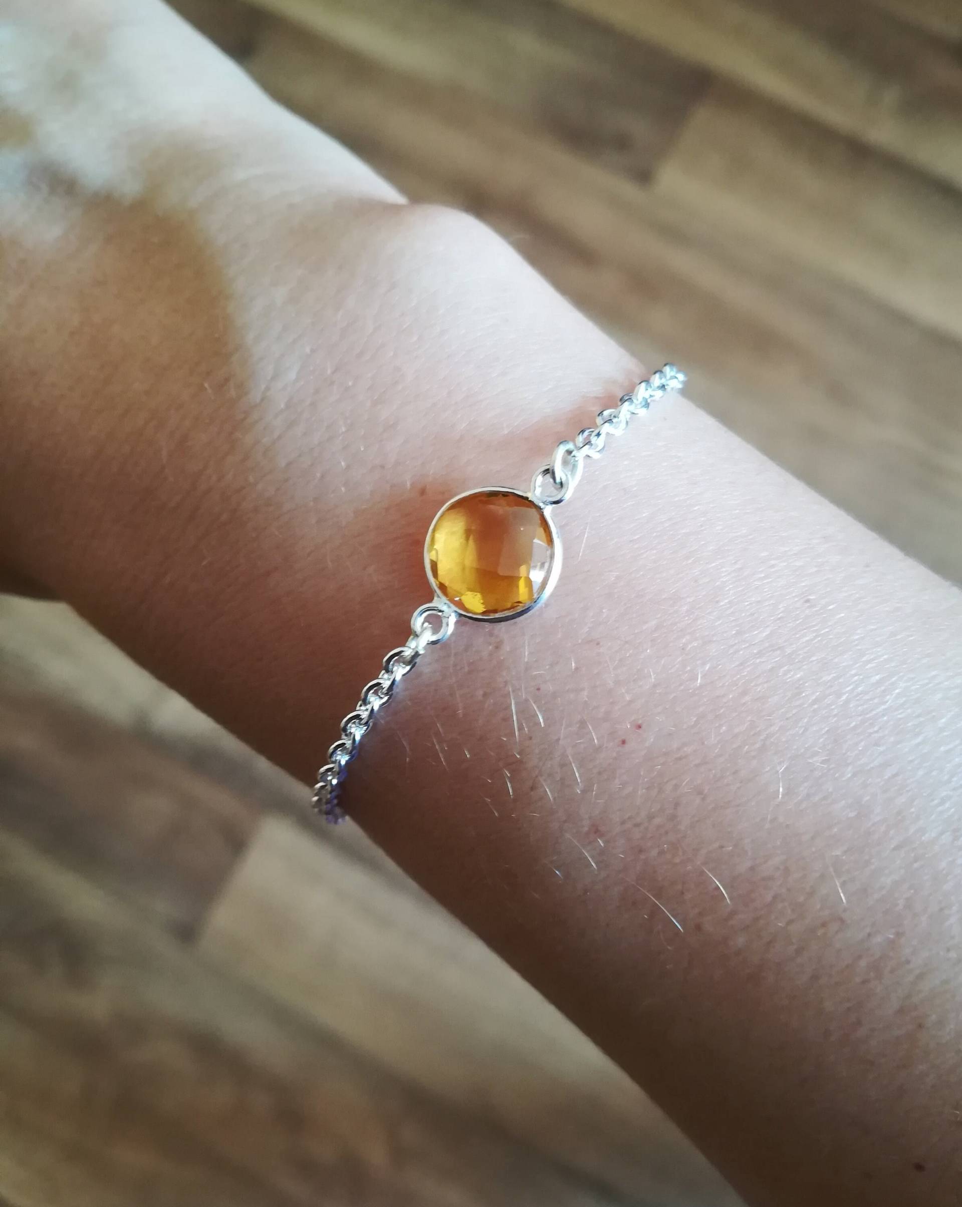 Citrin Armband Aus 925Er Silber 925 Mit Edelstein Gelb. Elegantes von JUWELUNDCHARME