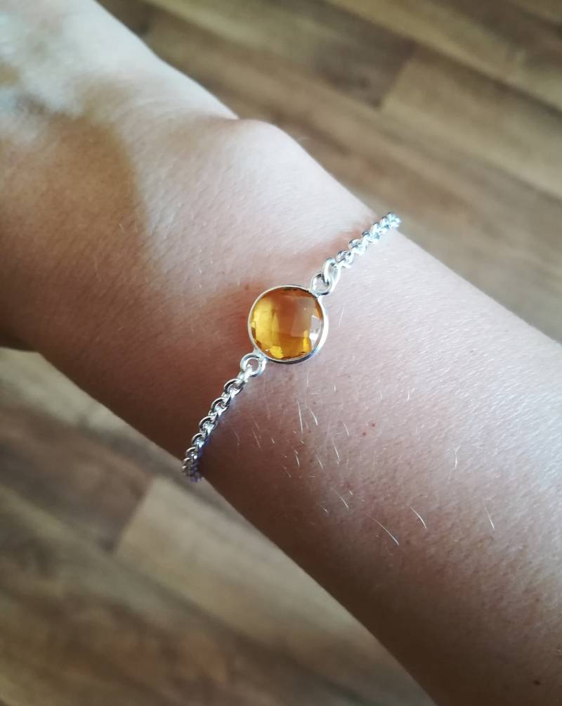 Citrin Armband Aus 925Er Silber 925 Mit Edelstein Gelb. Elegantes von JUWELUNDCHARME