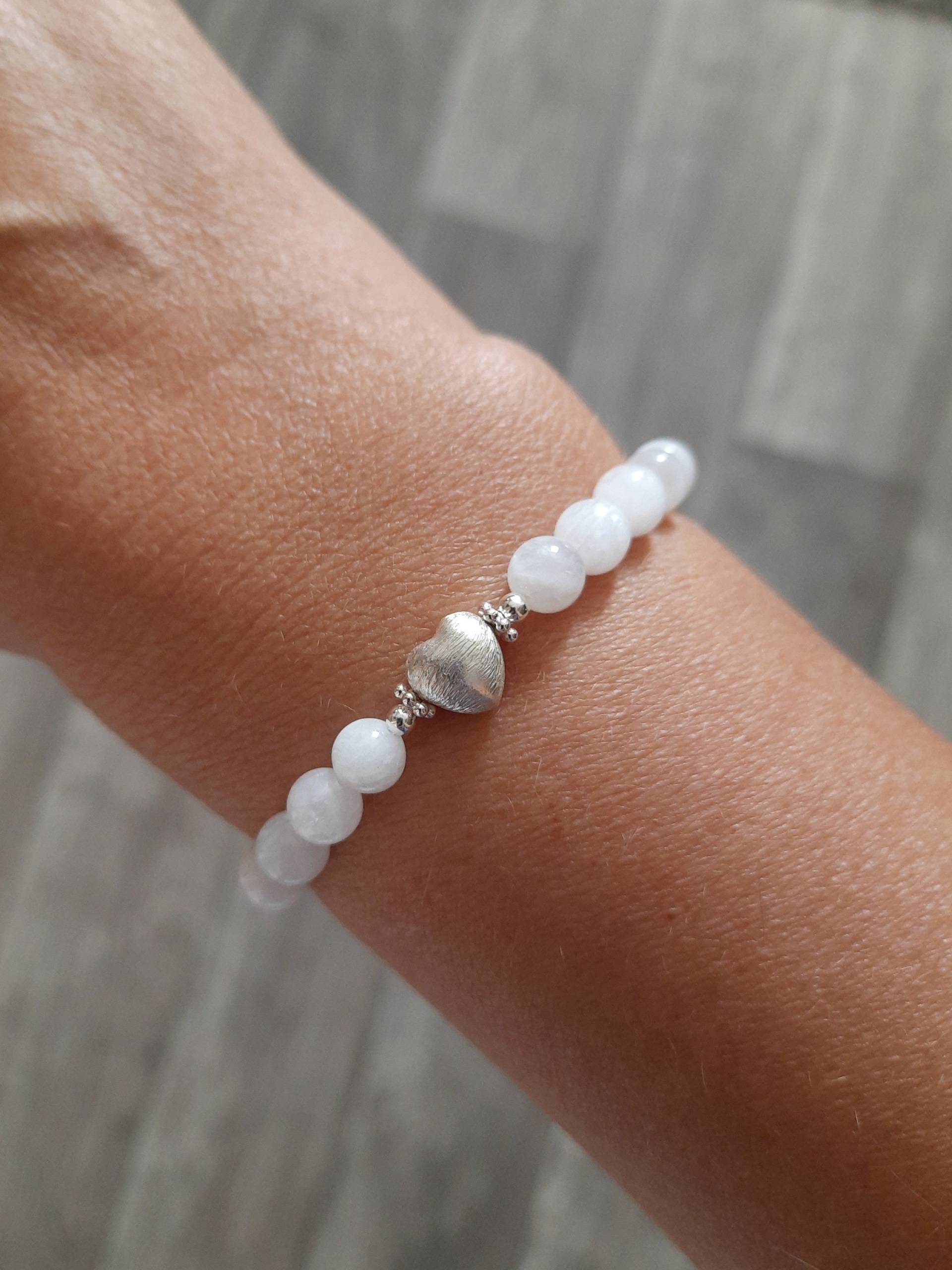 Hübsches Mondstein Armband 925Er Silber. Sommer Weiss von JUWELUNDCHARME