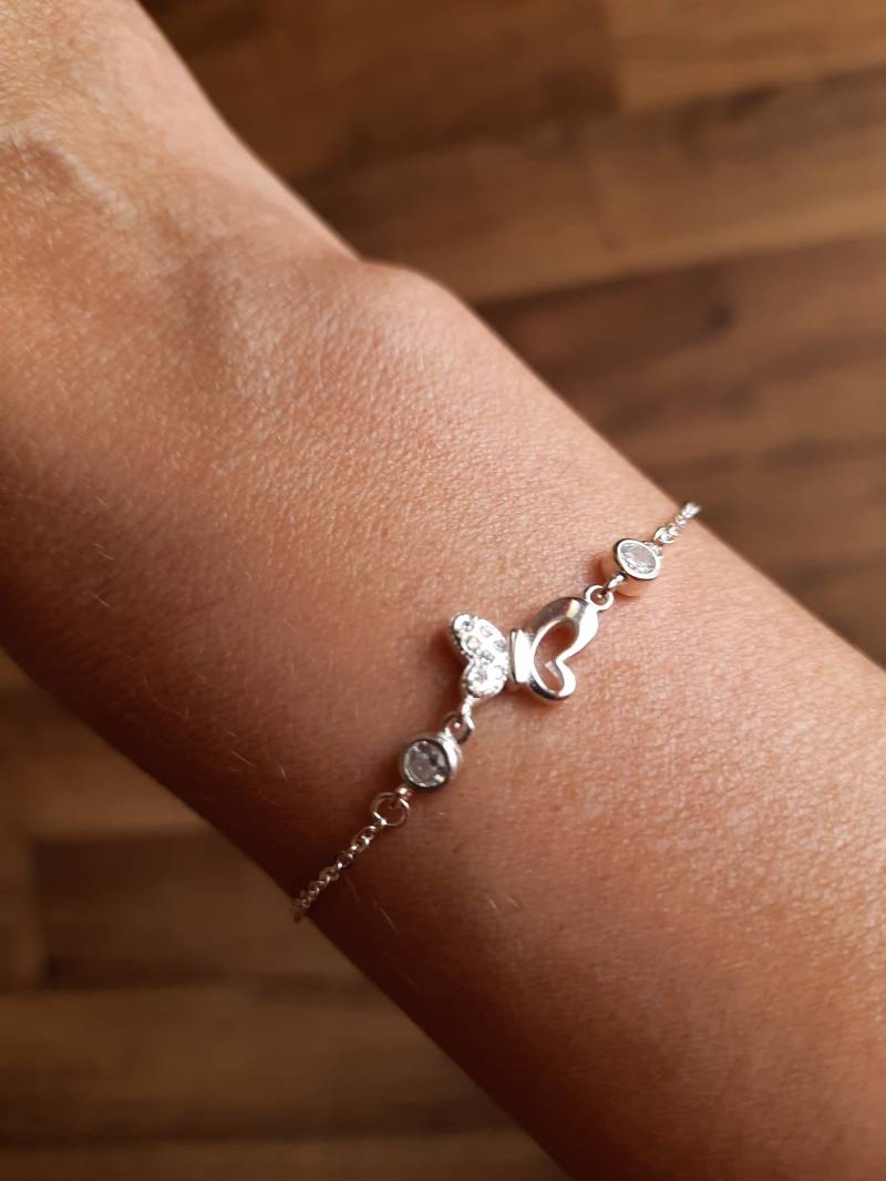 Schmetterling Armband Silber 925Er Oder Mit Krone Anhänger von JUWELUNDCHARME
