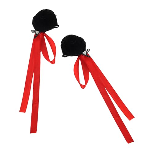 JUYAXIN 1 Paar Haarspangen mit Band, Anime-Cosplay-Kopfbedeckung für Kinder, bequeme Haarknoten-Design-Haarnadel für Kinder ab 3 Jahren von JUYAXIN