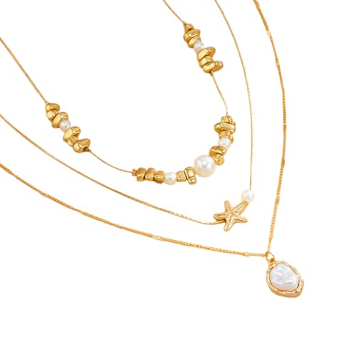JUYAXIN Elegante Halskette mit Seestern-Schlüsselbein, zierliche Metallkette, Schmuck für Frauen, Geschenk, kreative Anhänger-Halskette, Einheitsgröße, Wie beschrieben, Wie beschrieben JUYAXIN Elegante Halskette mit Seestern-Schlüsselbein, zierliche Metallkette, Schmuck für Frauen, Geschenk, kreative Anhänger-Halskette, Einheitsgröße, Wie beschrieben, Wie beschrieben von JUYAXIN