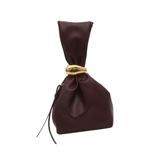 JUYAXIN Modische Damen-Handtasche mit Handgelenk, einzigartige und praktische Tasche mit Tragegriff oben mit geräumigem Innenraum für Party oder den täglichen Gebrauch, Retro-Eimertasche, B, One Size von JUYAXIN