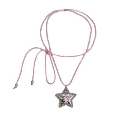 JUYAXIN Multipuprose Sweet Star Designs Halskette aus Nylonschnur und angenehm zu tragen, stabile Legierung, stilvolles Outfit, Stahlperlen, Stern-Anhänger JUYAXIN Multipuprose Sweet Star Designs Halskette aus Nylonschnur und angenehm zu tragen, stabile Legierung, stilvolles Outfit, Stahlperlen, Stern-Anhänger von JUYAXIN