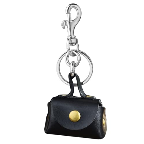 JUYAXIN Stilvoller Miniatur-Schlüsselanhänger für Geldbörse, zum Einkaufen, Pendeln oder Reisen aus robustem, wasserabweisendem Polyurethan, Schwarz von JUYAXIN