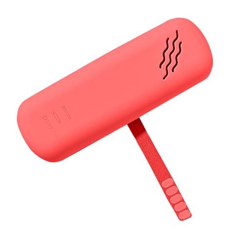 Reise-Make-up-Pinsel-Halter, Make-up-Tasche, Kosmetiktasche, Kulturbeutel, Organizer, Geldbörse für Zuhause, Kosmetikpinselhalter, Reiseetui, Silikon-Geldbörse, rot, Mass Beauty von JUYAXIN