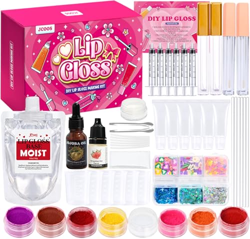 Lipgloss Selber Machen, JUYRLE Lippenstift Making Kit, Ungiftig Kreative Basteln Erwachsene DIY Herstellung Lip Gloss Set, Lustiges Kosmetik Make up Geburtstag Geschenk für Mädchen/Frauen/Kinder von JUYRLE