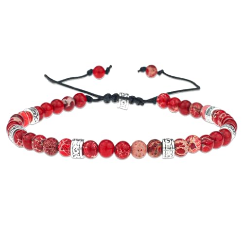 JUZICHEN Naturstein Armband Damen, Boho Armband Bracelet Women, Edelstein Armband Damen 16-24cm, Surferarmband Damen, Sommer Bunte Armbänder Damen, Yoga Geschenke Für Frauen Damen (Farbe D) von JUZICHEN