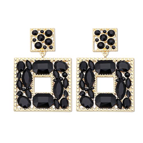 JUZICHEN Bunte Ohrringe Gross, Statement Glitzer Große Ohrringe, Modeschmuck Ohrring Bunt Hängend (Stil E) von JUZICHEN