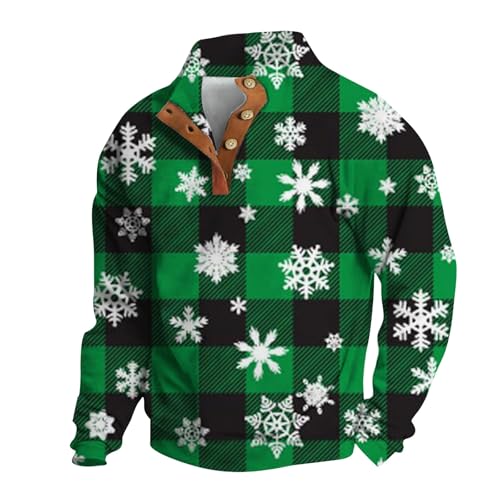 Christmas Black Friday s Best s Weihnachtspullover Herren Lustig Weihnachtspulli Pullover Ugly Christmas Umlegekrage Sweater Weihnachten Grafik Drucke Sweatshirt Lässig Baqueme Winterpullover von JUZILO