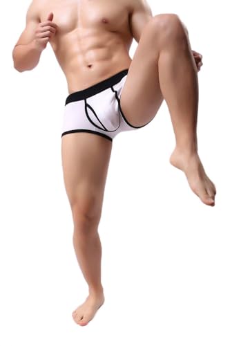 JUZILO 2024 Unterhose Herren Thermo Herren Unterwäsche ctive Boxer Atmungsaktive Sport Boxer Shorts U Bulge Pouch Briefs Bequeme Weiche Unterhos of Day von JUZILO