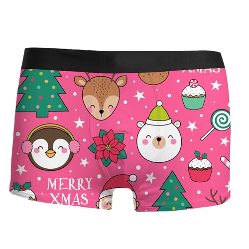 JUZILO -e Heute Ofertas My s Weihnachts Boxershorts Herren Lustige Weihnachts-Print Unterwäsche Niedliche Funky Christmas Shorts Atmungsaktiv Bequeme Unterhosen von JUZILO