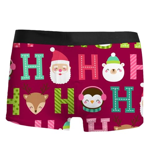 JUZILO e Von Heute Friday Black My s Weihnachts Boxershorts Herren Lustige Weihnachts-Print Unterwäsche Niedliche Funky Christmas Shorts Atmungsaktiv Bequeme Unterhosen von JUZILO