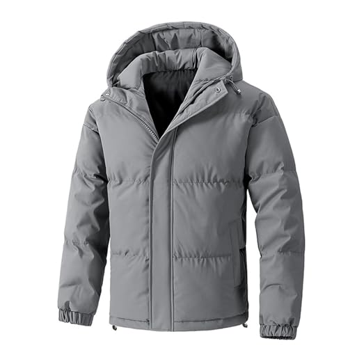 JUZILO Baby Heute 2024 Winterjacke Herren Daunenjacke Herren Causal Warme Jacke Verdickte Bequem Winter Mantel Winddicht Wasserdicht Windbreaker Lockere Passform Gepolster von JUZILO