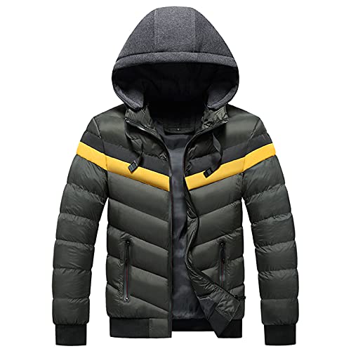 JUZILO GroßE Angebote Winterjacke Herren Herren Winterjacke Baumwolle Warm Verdicken Skimantel Steppjacke Gefüttert Wasserdicht Winterparka Outdoor Übergangsjacke Gemütl von JUZILO