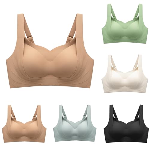 JUZILO Still BH Sport BH GroßE BrüSte Push Up SportunterwäSche FüR Damen Push Up BH Extrem FüR Kleine BrüSte BH Damen Große Größen Seamless Super-Sammel-BH Mittel Halt Bügelloser Schlaf Unterstützung von JUZILO