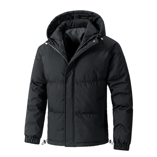 JUZILO supergünstige Sachen unter 1 Dollar Winterjacke Herren Daunenjacke Herren Causal Warme Jacke Verdickte Bequem Winter Mantel Winddicht Wasserdicht Windbreaker Lockere Passform Gepolster von JUZILO